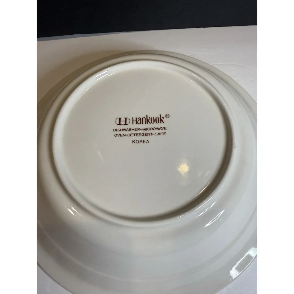 Vintage Hankook Apple Pie Recipe Ceramic Pie Plate Korea 10.5